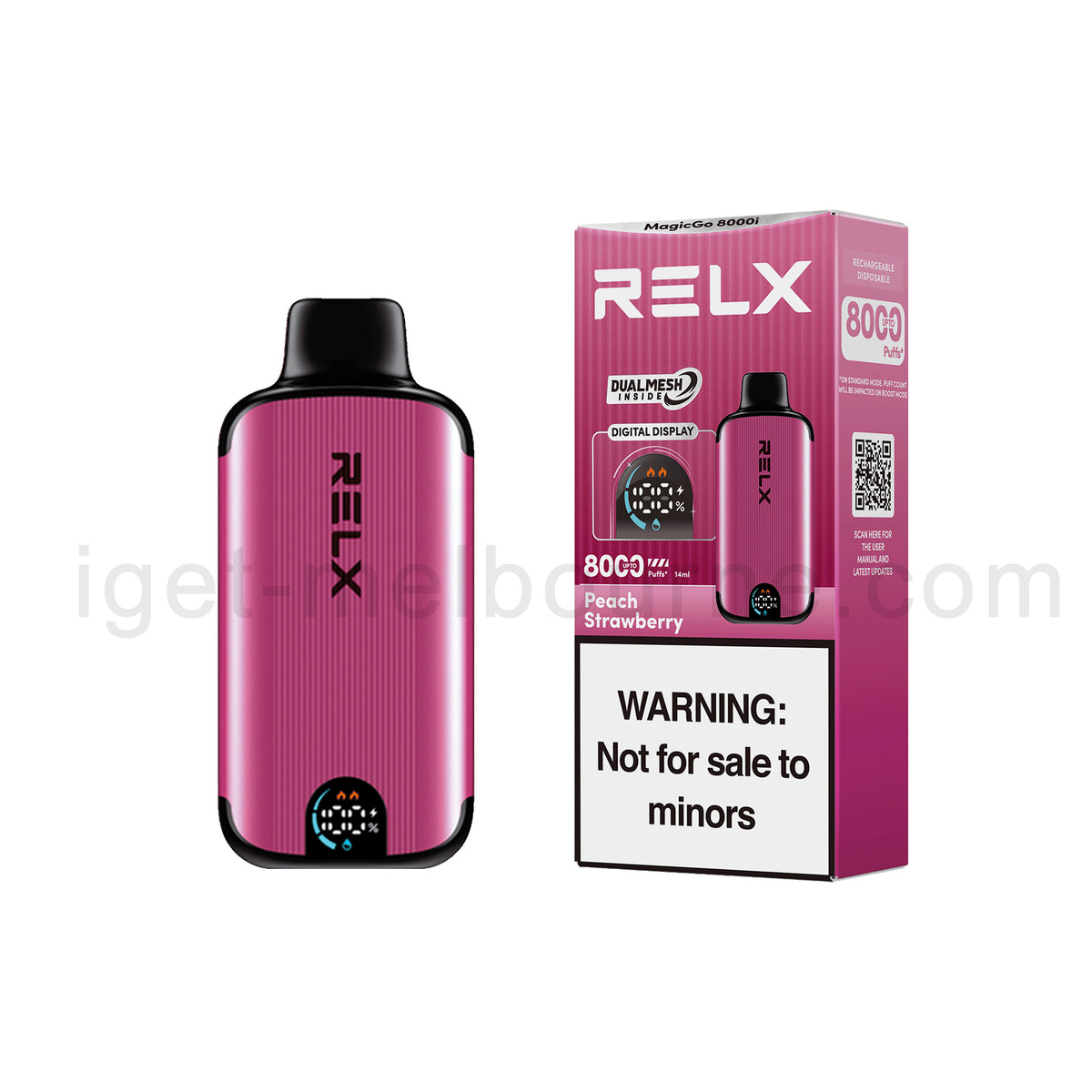 RELX MagicGo 8000i Disposable Vape 8000 Puffs-Peach Strawberry